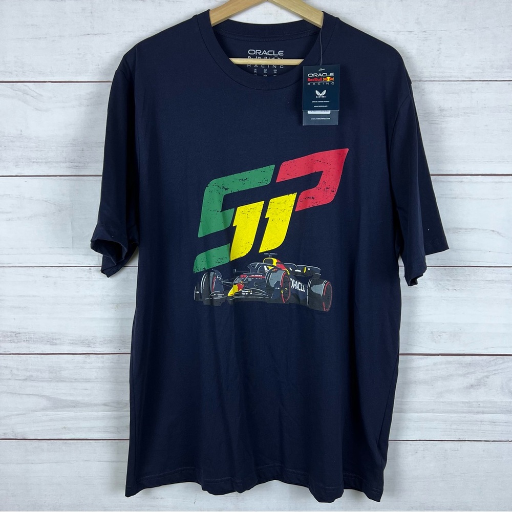 Sergio Perez Red Bull Racing F1 Formula 1 T-Shirt NEW Mens 2XL Blue